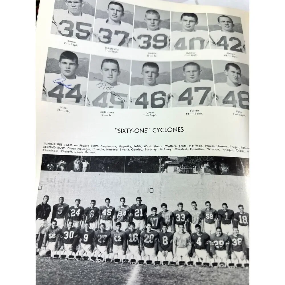 1962 The Scroll Herbert Hoover High School Glendale CA Yearbook Signed